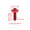 uxcell 40pcs M6 X 20mm Red Aluminum Alloy Motorcycle Hex