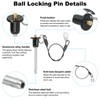 PATIKIL Quick Release Pin 3/16" x 1.57" Ball Lock Pin