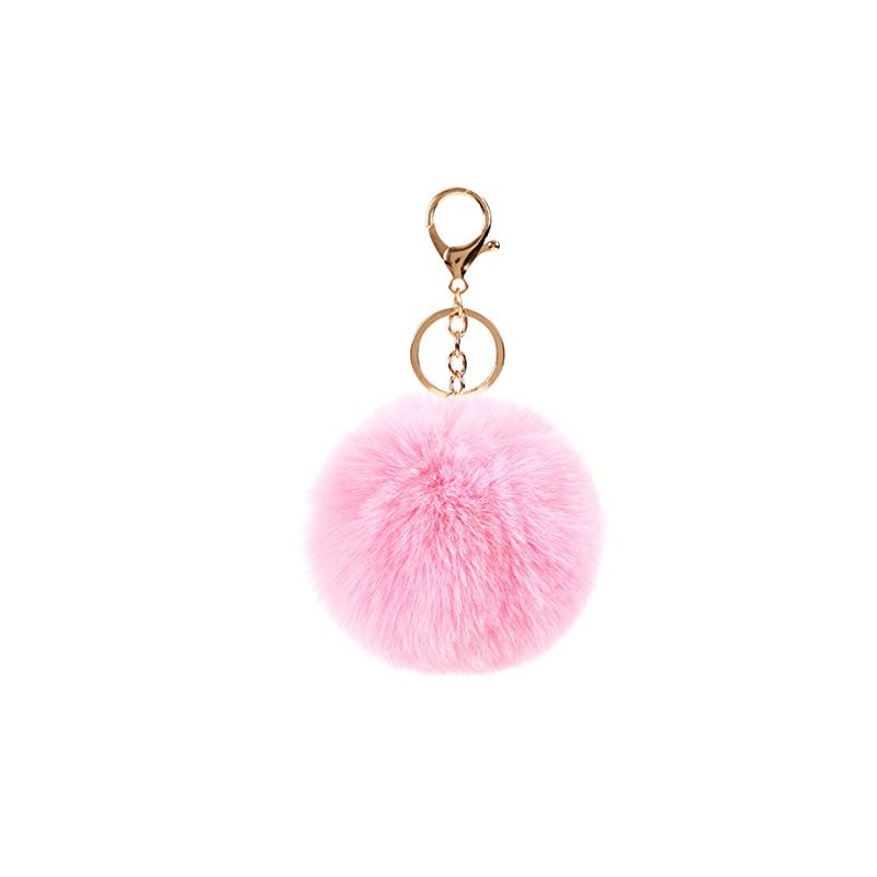 Pom Pom Keychain Artificial Faux Rabbit Fur Ball Keychains Fluffy