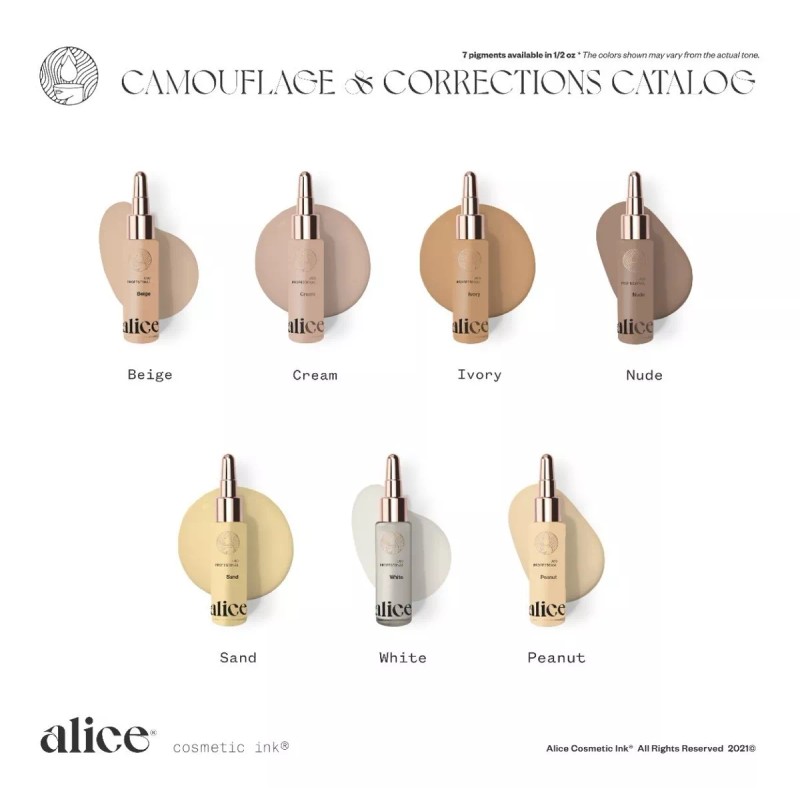 Alice Cosmetic Ink Pigmento Microblading Alice Cosmetic Tinta Blooming W