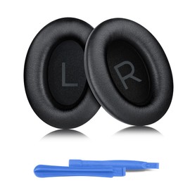 ELZO Replacement Ear Pads Cushions for Bose QuietComfort 45 (QC45) QuietComfort SE (QC SE) Earpads Headphones, Premium Softer Leather, High-density Noise Cancelling Foam, Added Thickness - Black