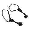 1 Pair Motorcycle Rear Mirror Adjustable Black Handlebar Side Mirror