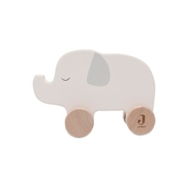 Jollein 112-001-67091 Wooden Toy on Wheels Elephant