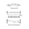 Tension Rods, 2 Pack 28-48 Inches Adjustable Spring Steel Cupboard