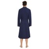 U2SKIIN Mens 100% Cotton Robe Lightweight Knit Bathrobe(Navy Blue, L/XL)