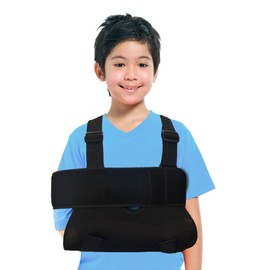 Cozilyhome Kids Arm Sling Shoulder Immobilizer For Women Men, Shoulder Sling For Torn Rotator Cuff, Toddler Sling For Elbow Injury, Posture Corrector For Kids (Black)