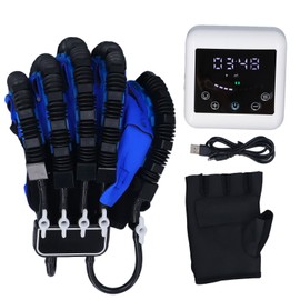 Hand Function Training Glove Rechargeable Hot Compress 3 Modes 9 Gears Rehabilitation Robot Glove DC 5V XL
