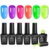 Beetles Neon Gel Nail Polish Set, 6 Colors Summer Jelly