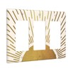 HIZUWKY Mid Century Boho Sunrise Gold Sun 3 Gang Triple