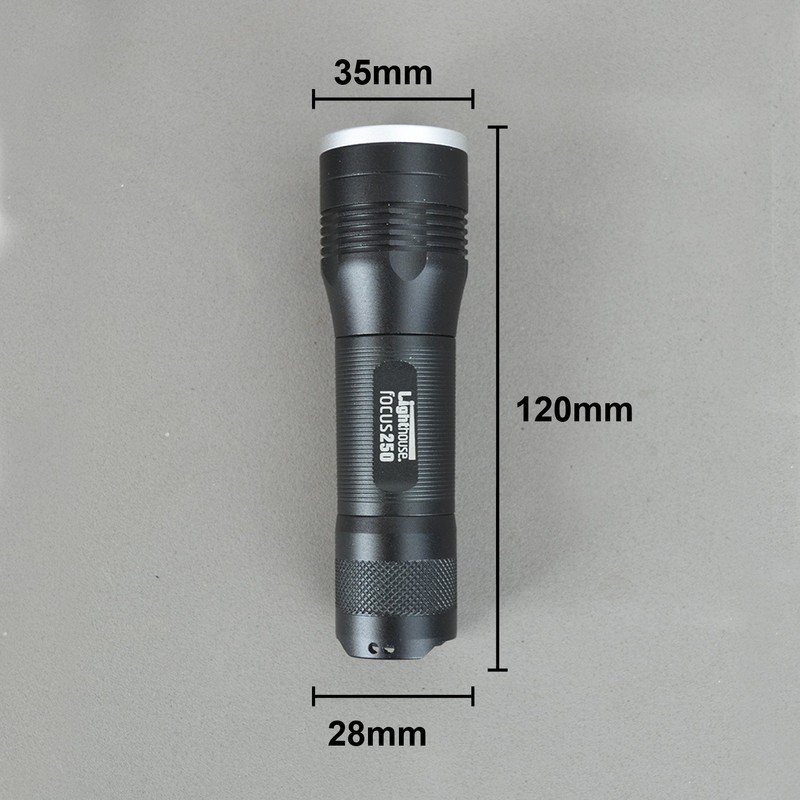 Lighthouse L/HEFOC250 Elite High Performance LED Torch 250 Lumens AAA