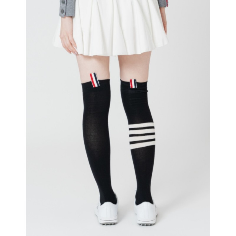 Women's Golf Socks Over Knee Socks Knee High Black Gray