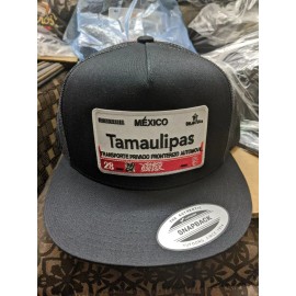 yuppong Tamaulipas MEXICO PLACA HAT MESH TRUCKER BLACK ADJUSTABLE NEW