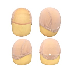 Blizzard Hair Glueless Wig Cap for Wig Making with Adjustable Strap Glueless Silk Swiss Lace Ear to Ear Stretch Wig Caps (Large (23.5inch), Beige)