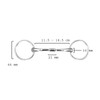 Equine Smile ES0121 Gebiss ErgoBit Bit Wassertrense Lock Roller ohne