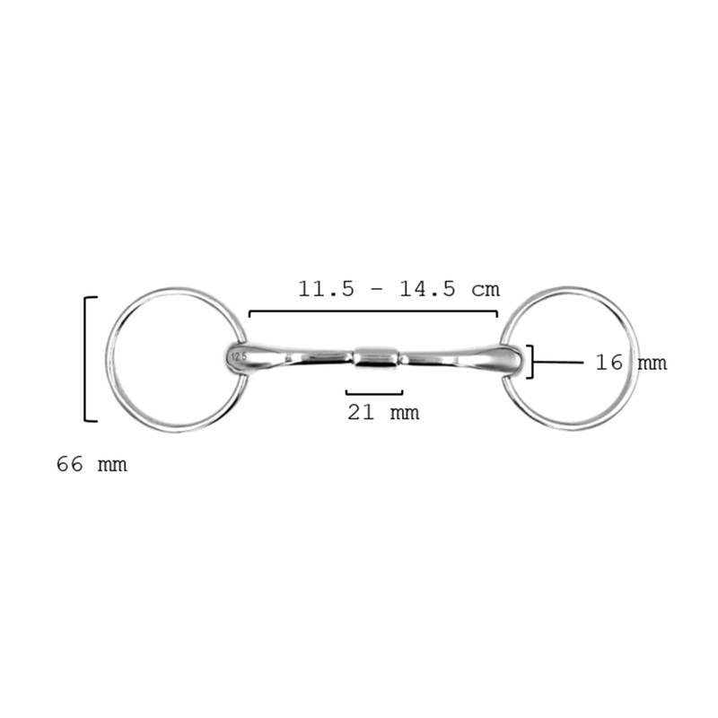 Equine Smile ES0121 Gebiss ErgoBit Bit Wassertrense Lock Roller ohne