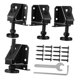 Operitacx 4 Stück Verstellbare Möbelfüße Pflicht Werkbank Nivellierfüße Tischbeine Möbelrichtmaschinen Füße für Möbel nivellieren verstellbare Füße für Möbel Kabinettsbeine Eisen Schwarz