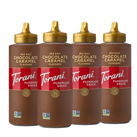 Torani Puremade Sauce, Salted Chocolate Caramel, 16.5 Ounces (Pack of 4 - Packaging May Vary)