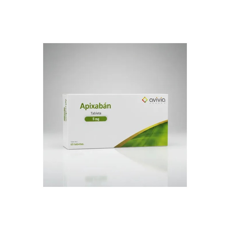 Apixabán 5 mg Caja X 60 Tabletas