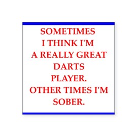 CafePress Darts Sticker Square Bumper Sticker Car Decal