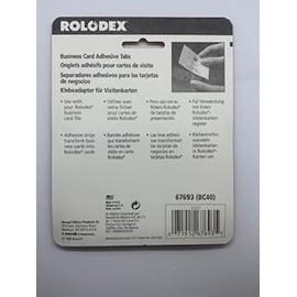 Rolodex(R) Business Card Adhesive Notched Strips, Pack Of 40