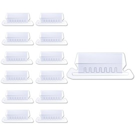 Y YOMA 12 Pack Plastic Hanging File Folder Tabs with Inserts Decorative Tab for Hanging File Folders 1/5-Cut Adjustable Tabs Office Supplies Suitable for Letter Size, Legal Size, A4 Folder, Clear