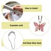 12 Pcs Pink Bow Shower Curtain Hooks Rings for Bathroom,