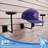 Slatwall Single Hat Display, Millinery Headwear Display Rack with Foam