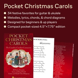 Pocket Christmas Carols - The Complete Caroling Companion | Compact Holiday Fake Book | Sheet Music with Lyrics and Chords | Caroling Songbook for Guitar/Ukulele/Piano |34 Classic Christmas Favorites