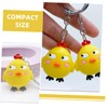 Healeved 10 pcs Mini Yellow Chick Keychain Cute Cartoon Keychains