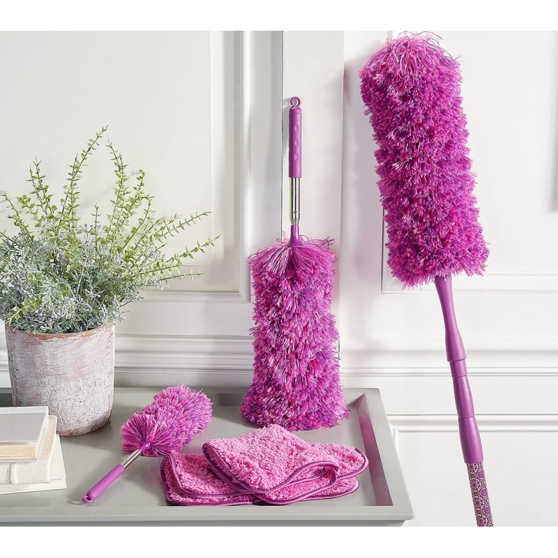 Filtren 6-Piece Easy Reach Microfiber Duster Set (Eggplant)