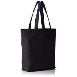 UnitedAthle 14.3 ounce Canvas Tote - bag (M) (with pocket) - black -