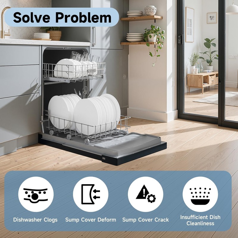 LEYURISE Dishwasher Sump Cover and Filter Inlet Pump Plate Compatible