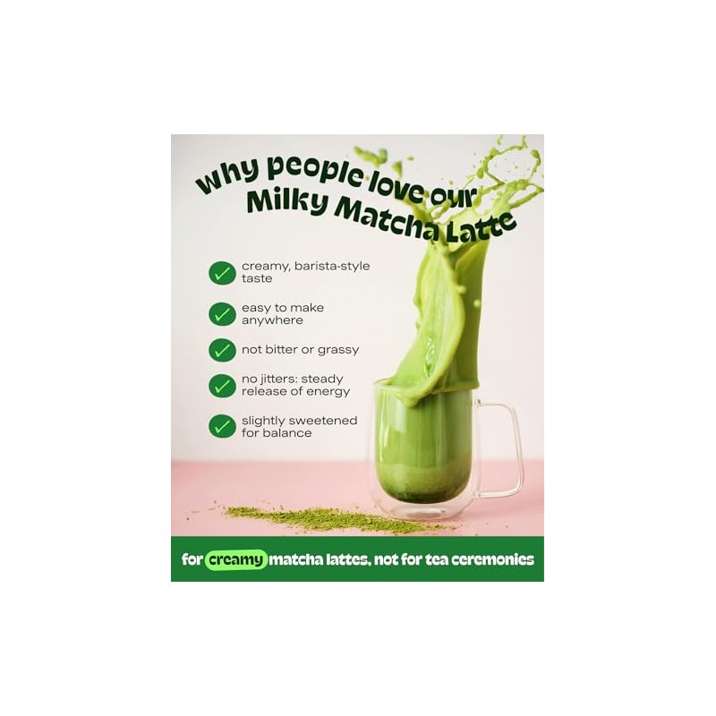 MatchaDNA Sweet Matcha Latte Powder – Organic Green Tea Mix