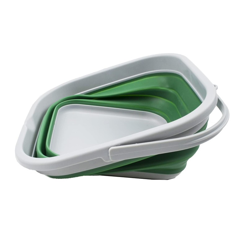 SAMMART 5.5L Collapsible Square Handy Bucket/Foldable SquareWater Pail/Portable Tub with