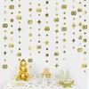 Gold 60th Birthday Decorations Number 60 Twinkle Star Circle Dot