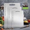 2 Pack Titanium Cutting Boards 100% Pure Titanium for Kitchen