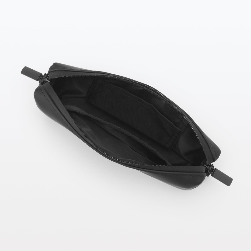 MUJI OHH66A4A Freely Combinable Storage Case, Rectangle, Thin, Small, Black/Approx.
