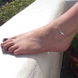 Cimenexe Bohemian Dove of Peace Anklet Silver Swallow Ankle Bracelet Small Bird Anklet Chain Bracelets Animal Ankle Chain Minimal Anklet Jewellery for Women