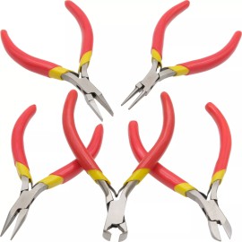 FindingKing Jewelry Making Jewelers Tool 5pc Plier Set with Pouch