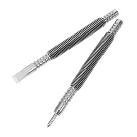 IWOWHERO Spring-loaded Nailing Tool Set Compatible Multi-function Nail Punch for Wood Metal Hammerless Punch Set Dual Head Spring Punch Accurate Hole Punching
