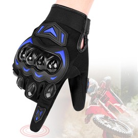 LFZXKJKJ Motocross Gloves, MTB Gloves for Men and Women, Security Gloves, Motorcycle Accessories for Motorcycling, Mountain Biking, Climbing, Hunting, Scooter, Tactical, Outdoor Sports (Blue, XXL)