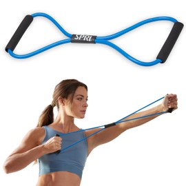 SPRI Ultra Toner Resistance Band Figure 8 Exercise Cord, Blue, Heavy