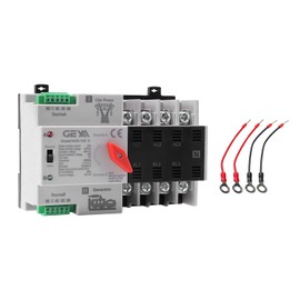 Mini ATS Automatic Transfer Switch 100A AC 110V, IGEYAPA 4POLE 100 amp ATS Dual Power Switch for Home Generator, Din Rail Mounted Controller Electrical Type RV Fast Transfer (W2R 4P 100A 110V)