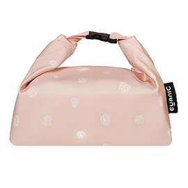 Cool Bag Small Lunch Bag, Mini Cool Bag, Women's Lunch Bag, Foldable, Portable Lunch Bag, Small Cooler Bag for Work, School, Picnic, Beach (Pink Single Layer)