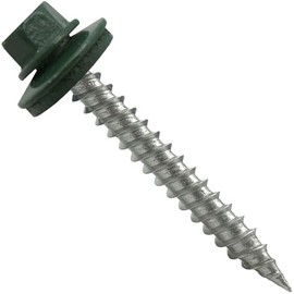Stainless Steel Metal Roofing Screws (250) 9 x 1-1/2" Evergreen hex Head Sheet Metal Roofing Screw. Self-Piercing (SP) tip Metal to Wood siding Screws EPDM Washer