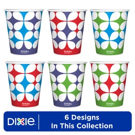 Dixie Multi-Purpose, 5 oz Paper Cups, Box of 100 Cups, Colors/Styles Vary, Multicolor (15964)
