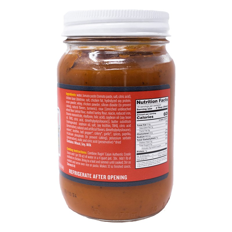 Fully Cooked Creole Sauce 16 oz Ragin' Cajun (Pack of