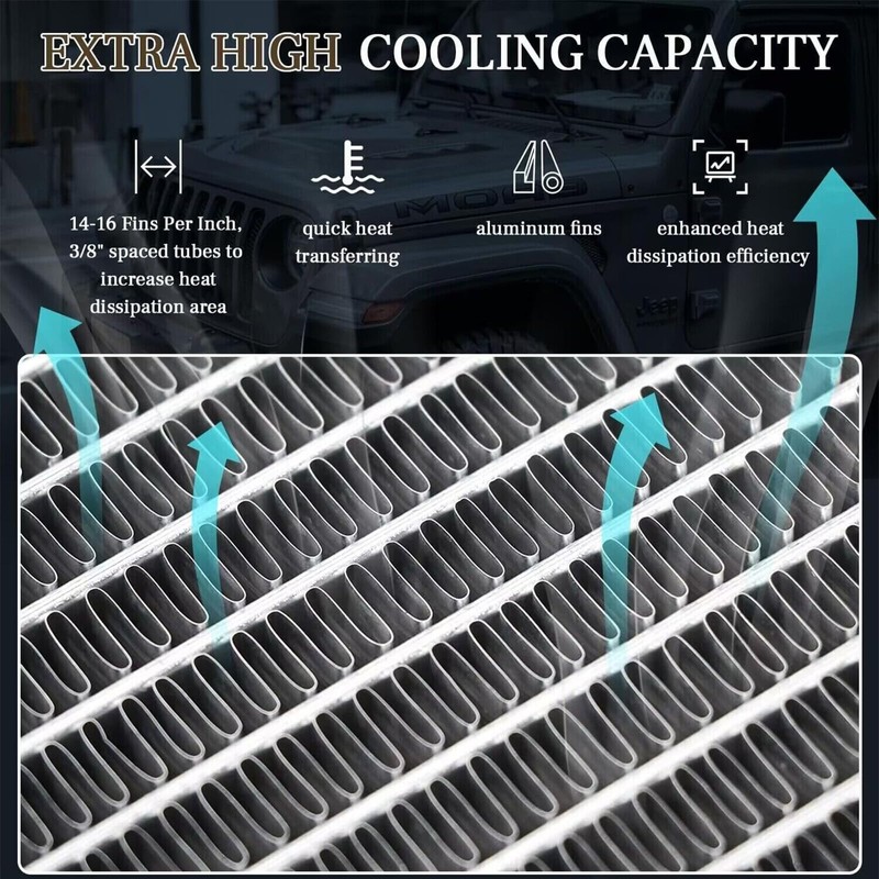 CoolingSnow 1 Row Aluminum Radiator For 2010-2014 Polaris Ranger 400