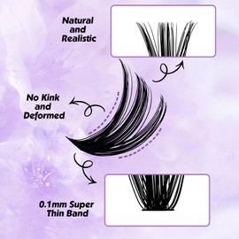 Individual Eyelash Kit Reusable Lash C/D Curl Cluster 12-16mm Length Soft DIY Eyelashes with Lash Band and Seal Applicator Remover Brush DIY Lashes Kit (40/50P-D Kit,12-16mm)