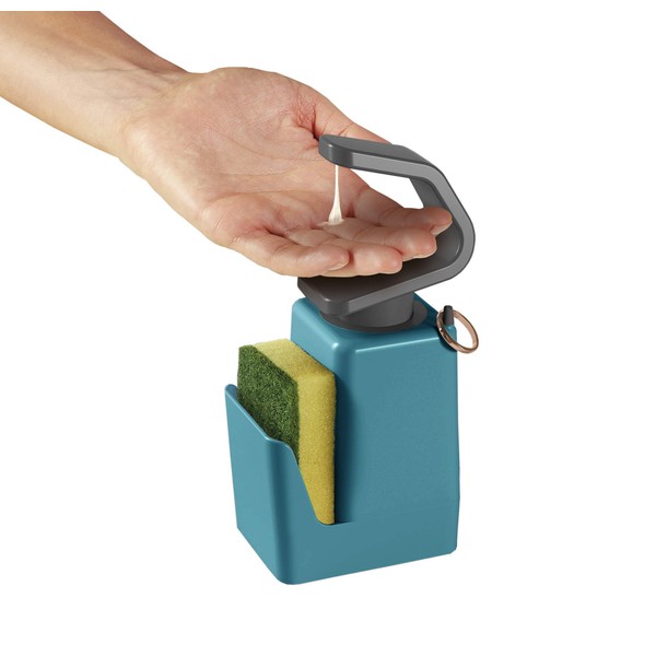 Metaltex Soap Dispenser, Plastic, Turquoise, 11 x 8 x 22